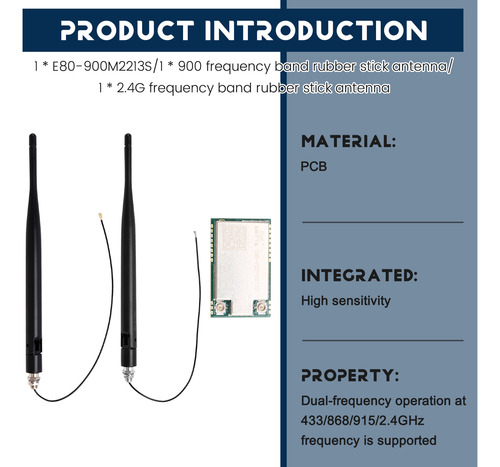 Módulo Inalámbrico De Doble Banda G4 Lora 433/868/915/2.4g S