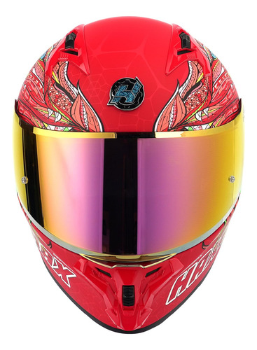Casco De Motocicleta Cara Completa Rojo Slyer Talla Xl Premi