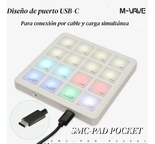 Controlador Midi Sem Fio M-vave Smc-pad Portátil | Frete grátis