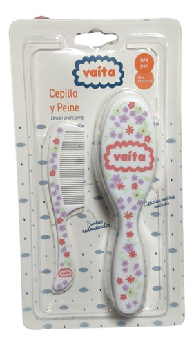 Set De Peine Y Cepillo Bebe 0 Meses Regalo Vaita Verde