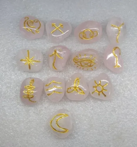 Runas De Brujas / Gitanas En Cuarzo Rosa