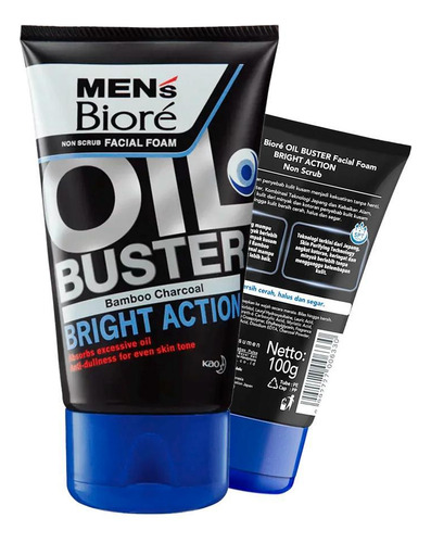 Sabonete Limpeza Facial Bioré Oil Buster Bright Action 100g