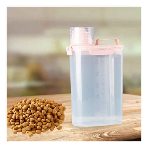 Imagen 7 de 12 de Recipiente De Alimento Para Mascotas Con Medidor, 2 Unidades