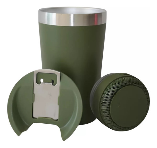 Taza De Bluetooth Con Función De Música 16oz De Multicolor Verde Musgo