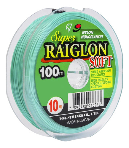 Tanza Super Raiglon Soft 0.37mm X 100m 22,1 Lbs Japonesa