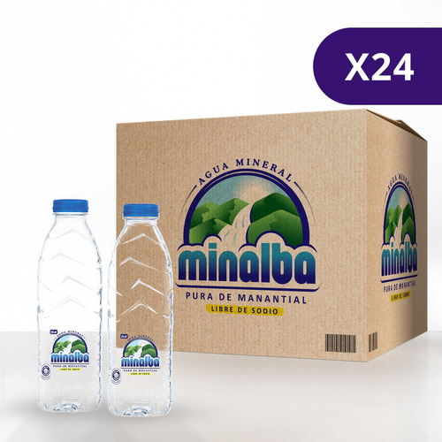 Imagen 1 de 4 de Agua Minalba - Caja De 24 Unidades De 355ml