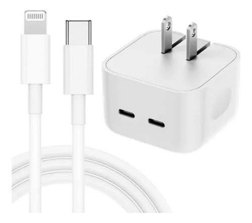 Cargador Apple iPhone 14 50w Con Dos Puertos Usb C  Somos Ti