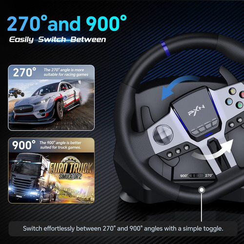 Pxn Pc Steering Wheel, V9 Gen2 Universal Usb Car Sim 270/...
