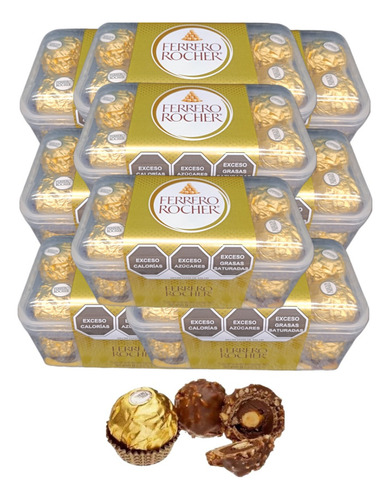 Ferrero Rocher 11 Caja 16p C/u Total 176p Avellana Chocolate