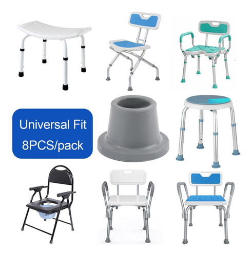 Patas De Goma Para Silla De Baño 8 Tapones Para Pies De Sill