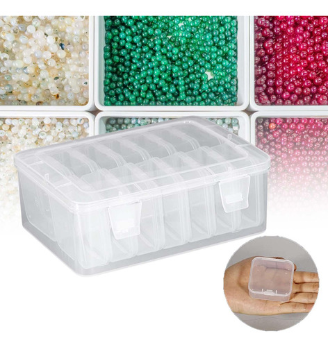 Caja De Almacenamiento De Cuentas Con 14 Gird Diamond Art