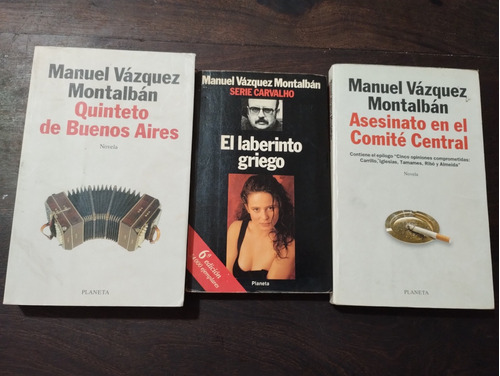 Lote X 3 Libros Pepe Carvalho De Vázquez Montalbán. Olivos 