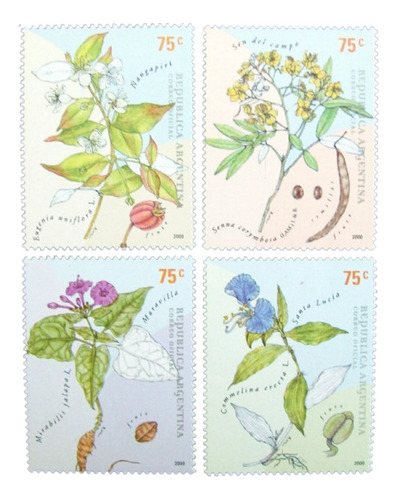 Argentina Flora, Serie Gj 3085-88 Plantas Medicin Mint L4824