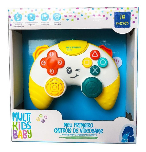 Meu Primeiro Controle De Video Game Amarelo Multikids Baby