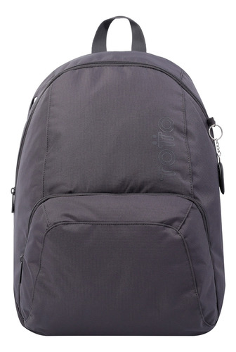 Totto Mochila Resistente Con Organizador Interno Morral Omet Gris Oscuro Lisa