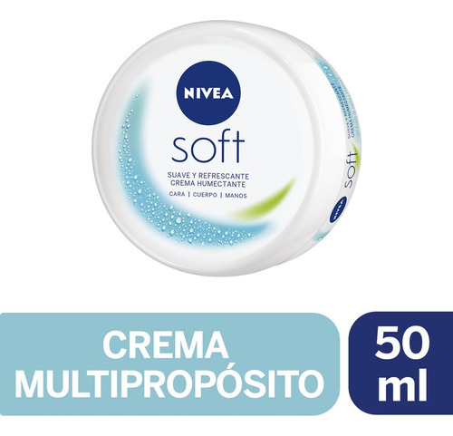 Crema Multipropósito Nivea Soft Cara Manos Cuerpo 50ml