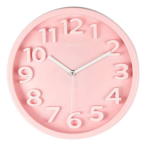 Reloj De Pared Con Número Estéreo, Color Rosa