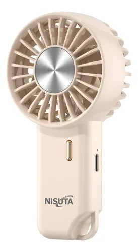 Ventilador Portatil Con Bateria Recargable 3 Velocidades Color Rosa