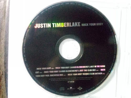 Cd Justin Timberlake Rock Your Body (Usado)