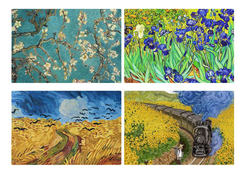 4 Mantel Individual Van Gogh 18 X 12  Rustico Vintage
