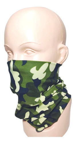 Bandana Tipo Buff Mascara Moto Ciclismo Pesca Woodland Verde