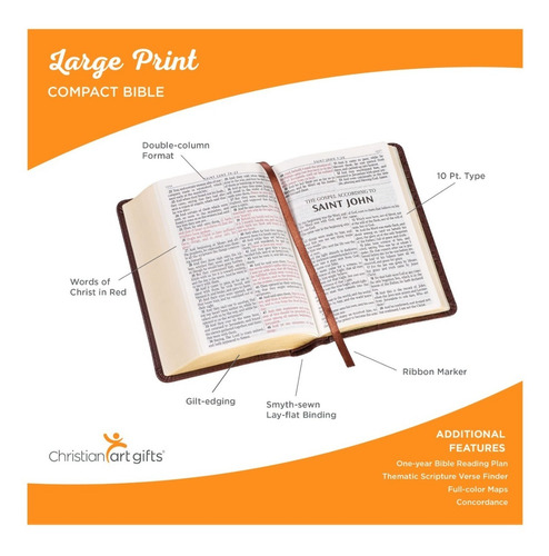 Imagen 10 de 10 de Biblia En Inglés King James Version Chica Letra Grande Rosa