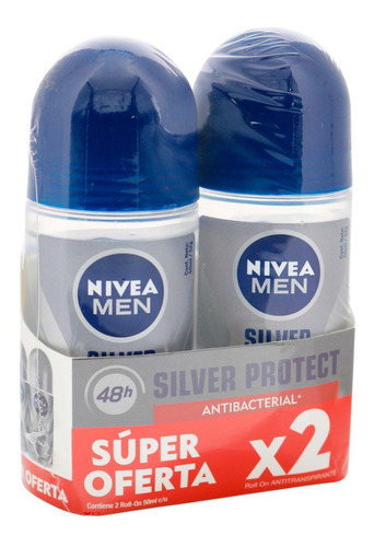 Desodorante Nivea Men Silver Protect Pack X2