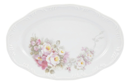 Travessa Rasa Oval 28cm Em Porcelana Schmidt