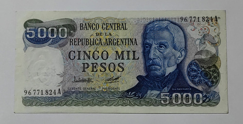 Billete 5000 Pesos 1977 Argentina Xf