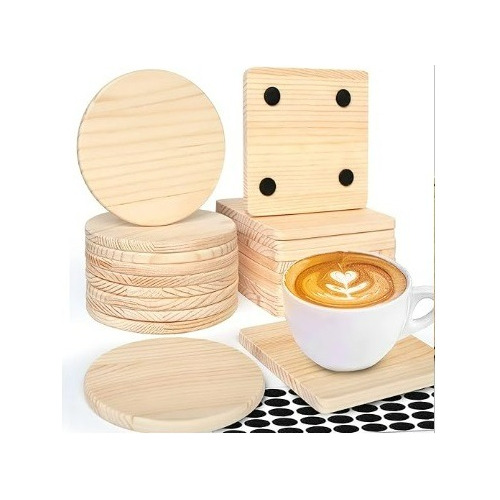 Portavasos D Mdf Madera Personalizados Grabados Con Sin Logo