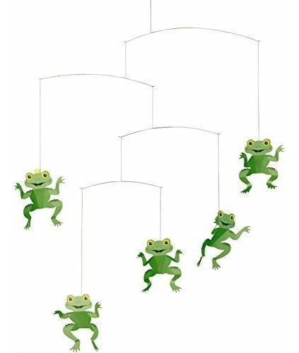 Happy Frog Colgante Movil - 22 Pulgadas - Hecho A Mano En D