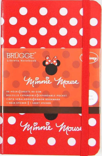 Libreta Brugge 9x14 Minnie - Hojas Rayadas