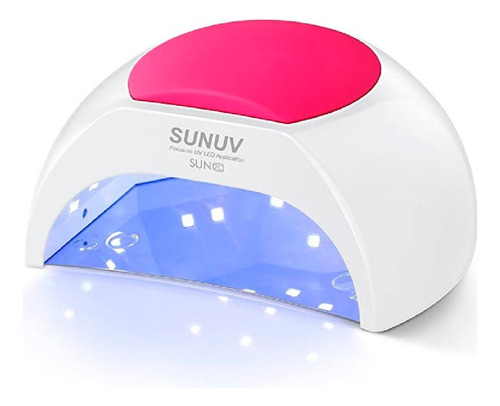 Lámpara Para Uñas Sun2s Profesional 48w Led Uv Digital Color Rosa