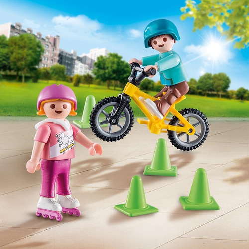Playmobil 70061 Special Plus Nenes Con Bicicleta Y Patines