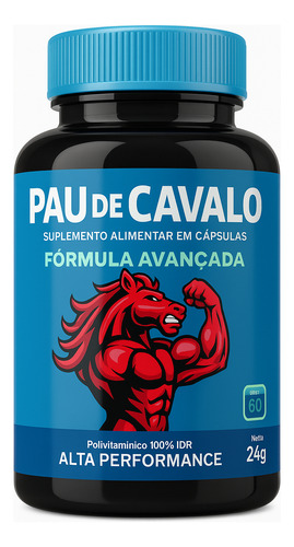Power Cavalo Força Na Hora H De Alta Performance 60 Capsulas Natural
