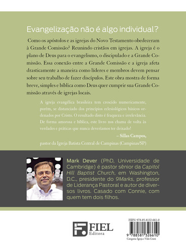 Entendendo a Grande Comissão: Entendendo a igreja, de Dever, Mark. Editorial Missão Evangélica Literária, capa mole em português, 2019