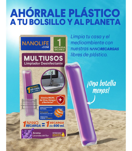Limpiador Multiusos Recarga Lavanda Rinde 600ml Deysa