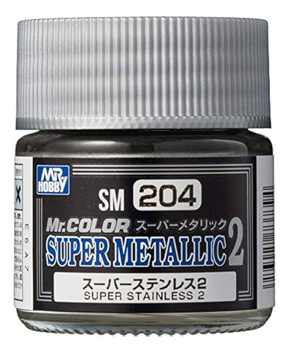 Mr Hobby Super Metallic 2 Stainless Sm204 Acero Brillo Fino