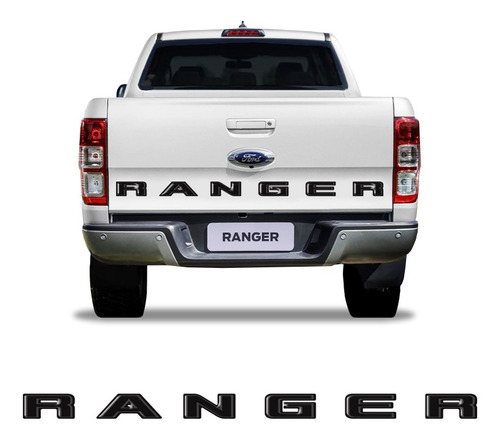 Faixa Tampa Traseira Ranger 2020/2022 Adesivo Alto-relevo