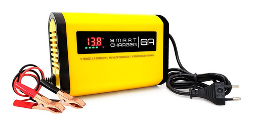 Imagem 6 de 10 de Carregador De Bateria 6a 12v Inteligente Digital P/ Barco Lancha Jet Moto Carro Pickup Jet Ski Motonautica 110-220v Auto