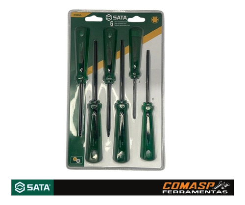 Jogo De Chaves Maxtork Reta Com 6 Peças Sata St08042l