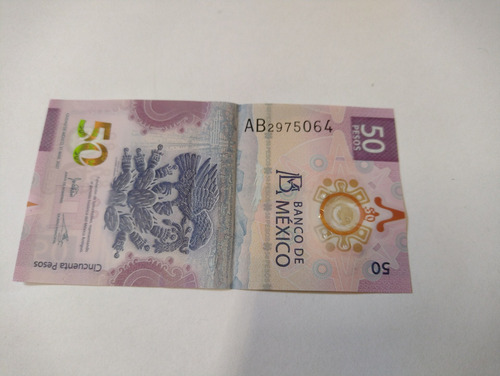 Imagen 1 de 2 de Billete De 50 Pesos Ajolote Serie Ab