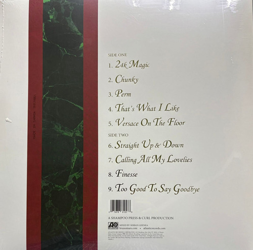 Disco Vinyl Bruno Mars Xxivk Magic (green Translucent) Versión Del Álbum Edición Limitada