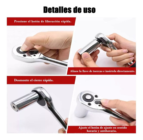 [ Juego De Llaves De Trinquete De 1/2, 3/8 Y 1/4