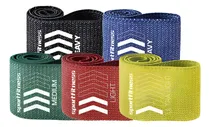 Comprar Kit Bandas Planas Cerradas Tela Sportfitness 5 Niveles Yoga