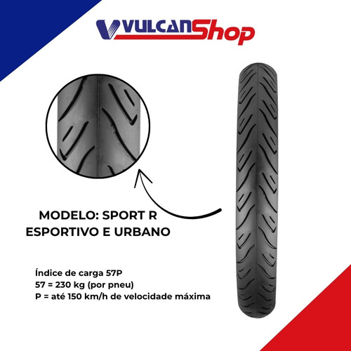 Pneu 90/90-18 Traseiro C/câmara Cg 125/150/160 Titan Technic
