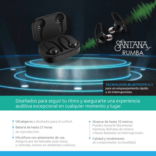 Auriculares Portatil Santana Rumba By Carlos Santana