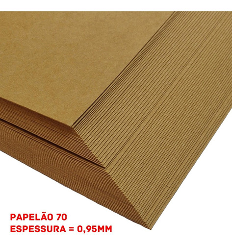 Papel Papelão Couro - 6 Chapas - 100x40cm - Otimo Preço