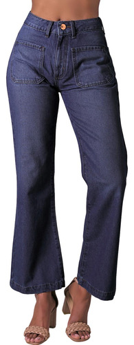 Jeans Moda Acampanado Mujer Azul Salvaje Tentación 51704200