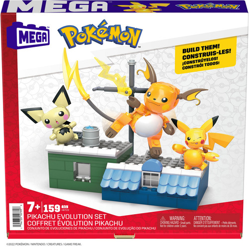Mega Juguete De Construcción Set De Evoluciones De Pikachu